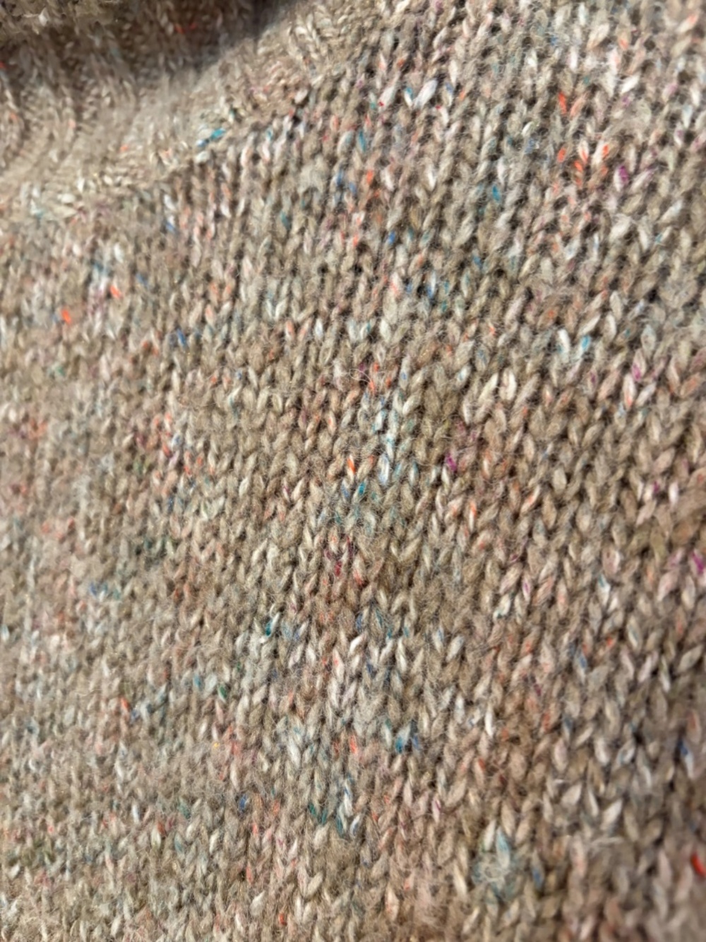 VTG Y2K LL Bean Marled Turtleneck Sweater Womens Large Brown Flecked Wool Blend - Picture 3 of 10